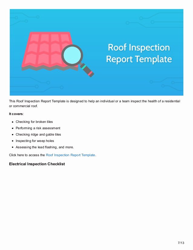 Roof Inspection Report Sample Best Of 12 Inspection Checklists to Maximize Safety In the Workplace