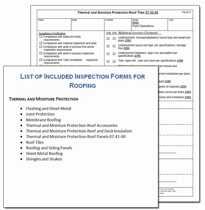 Roof Inspection Report Sample Best Of Roofing Contractor Inspection form Sample