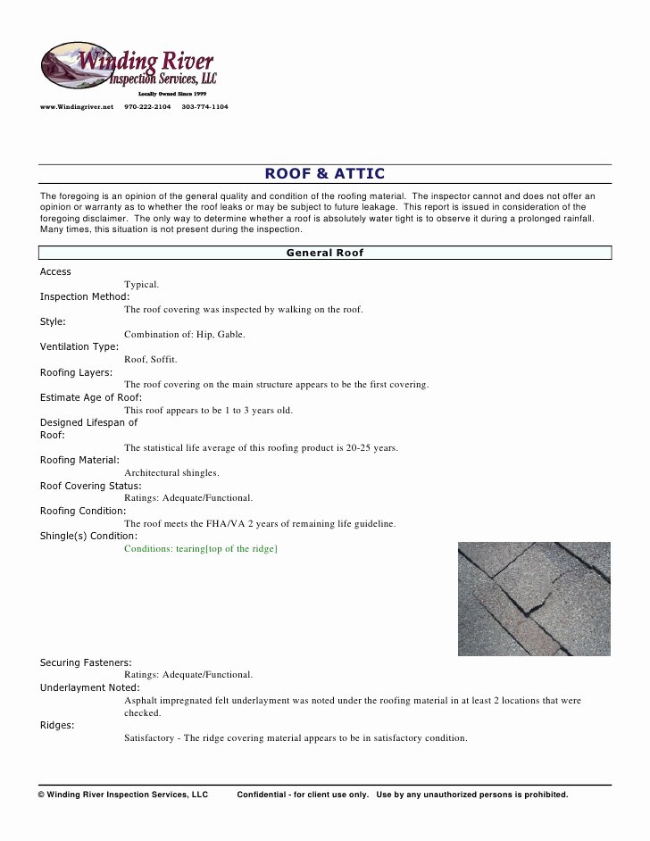 Roof Inspection Report Sample New Roof Certification &amp; the Nrcia is the Ly Pany that