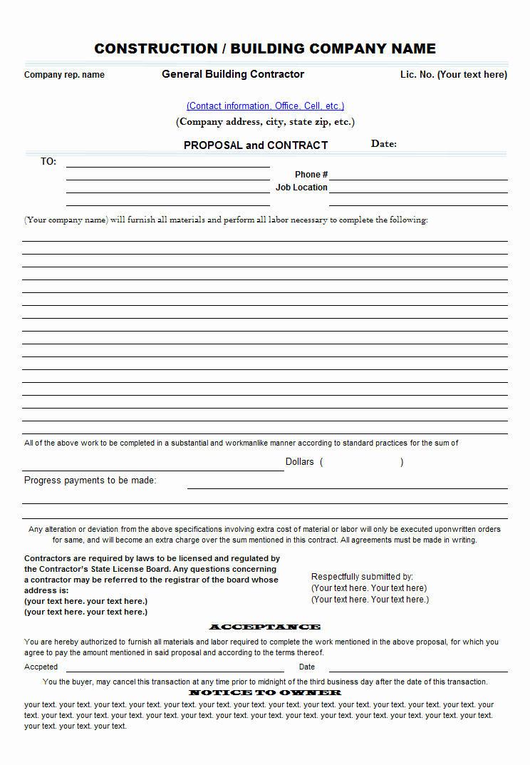 Roofing Bid Proposal Template Awesome Pinterest