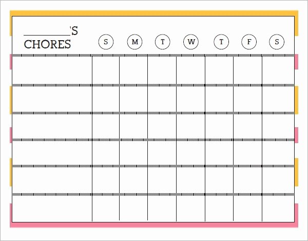 Roommate Chore Chart Template Beautiful Sample Chore Chart 9 Documents In Word Excel Pdf