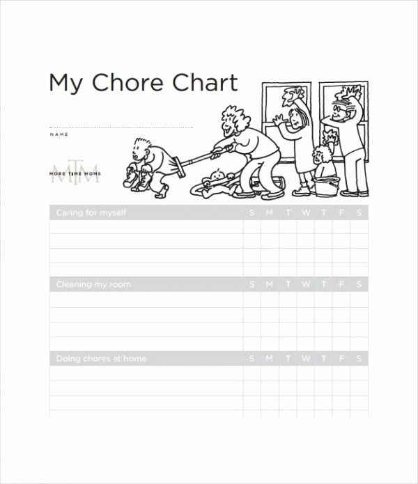 Roommate Chore Chart Template Inspirational Printable Chore Chart 8 Free Pdf Documents Download