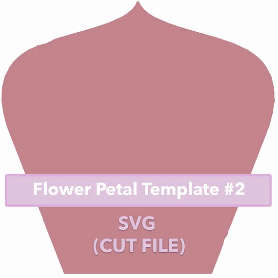 Rose Petal Svg Awesome Paper Flower Template 2 Svg File