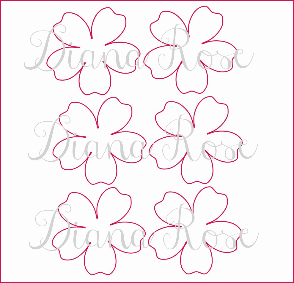 Rose Petal Template Unique Printable Paper Rose Templates Diy Paper Flowers Printable