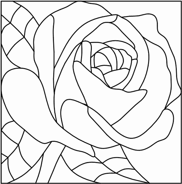 Rose Template Printable Best Of 45 Simple Stained Glass Patterns