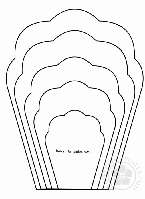 Rose Template Printable Lovely Flower Petal