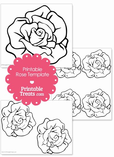 Rose Template Printable Unique Printable Rose Shape Template — Printable Treats