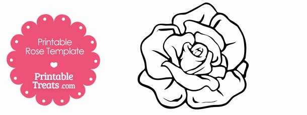 Rose Template Printable Unique Printable Rose Shape Template — Printable Treats