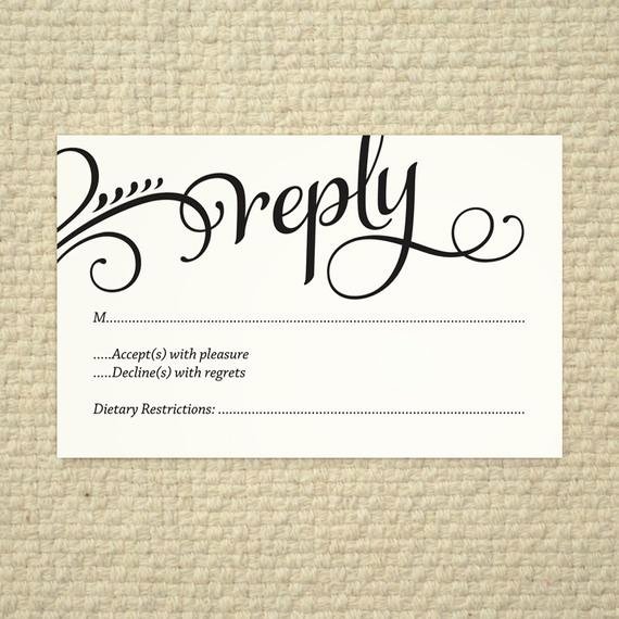 Rsvp Cards Templates Free Awesome Hitched Love and Cherish Script Diy by Amyadamsprintables