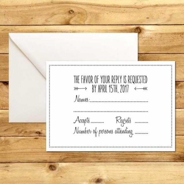 Rsvp Cards Templates Free Awesome Printable Wedding Rsvp Response Card Template Dark