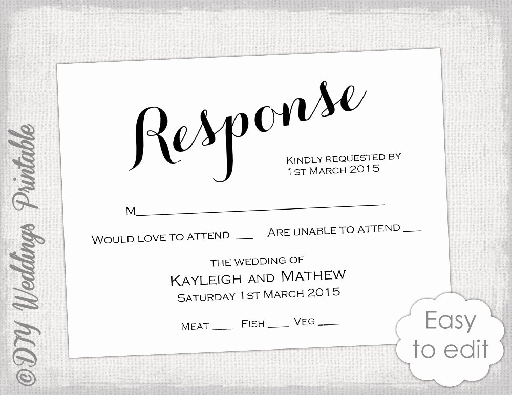 Rsvp Cards Templates Free Awesome Rsvp Template Diy Calligraphy Carolyna Printable