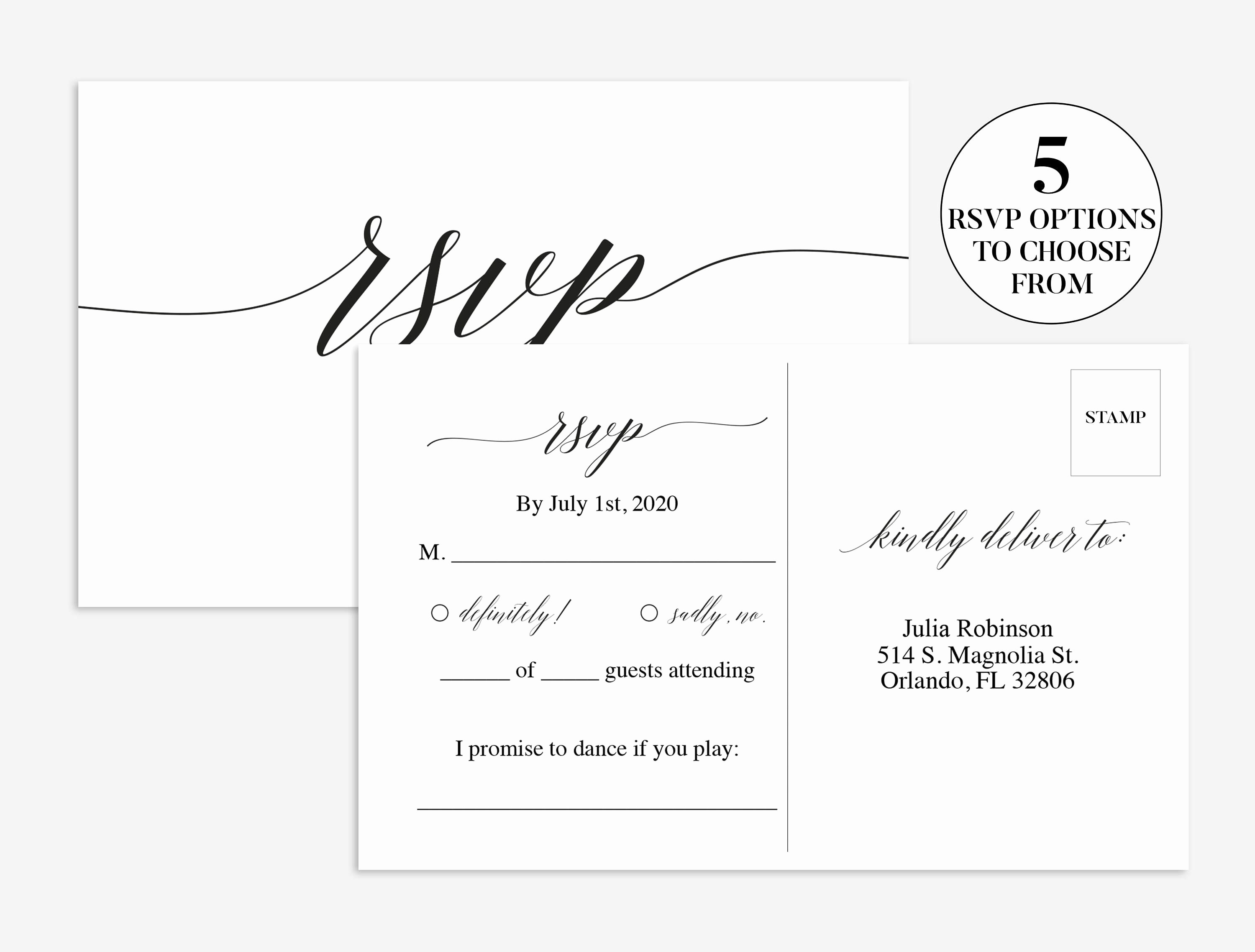 Rsvp Cards Templates Free Inspirational Wedding Rsvp Card Wedding Rsvp Template