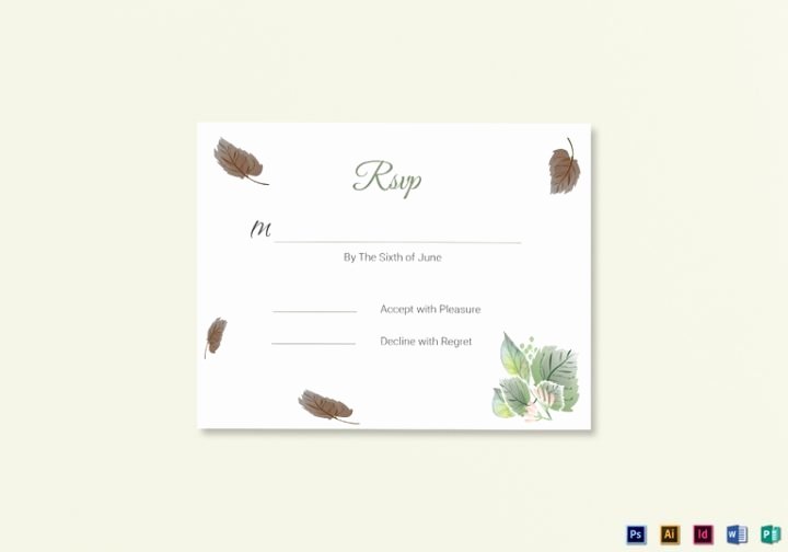 Rsvp Cards Templates Free Lovely 18 Wedding Rsvp Card Templates Editable Psd Ai Eps