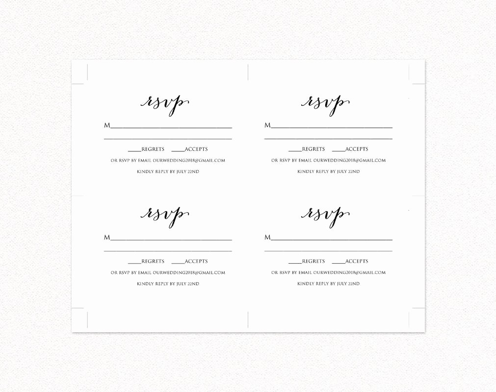 Rsvp Cards Templates Free Luxury Wedding Rsvp Card Template Diy Wedding Templates and