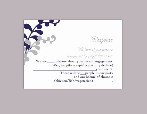 Rsvp Cards Templates Free Unique Diy Wedding Rsvp Template Editable Text Word File Download