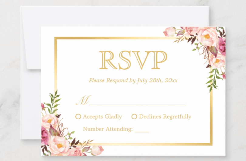 Rsvp Online Wording Awesome Wedding Rsvp Wording Guide 2019 Line Traditional