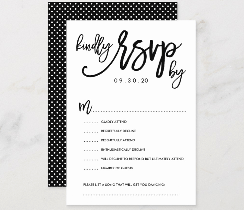 Rsvp Online Wording Luxury Wedding Rsvp Wording Guide 2019 Line Traditional