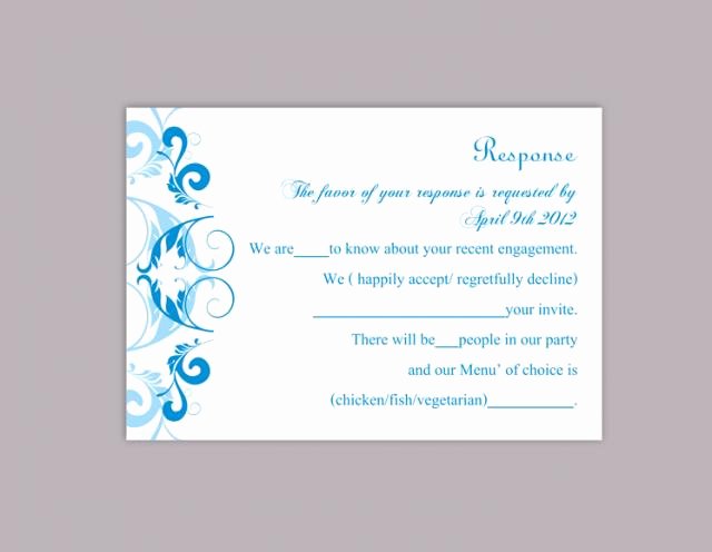 Rsvp Postcard Template Free Awesome Diy Wedding Rsvp Template Editable Word File Instant