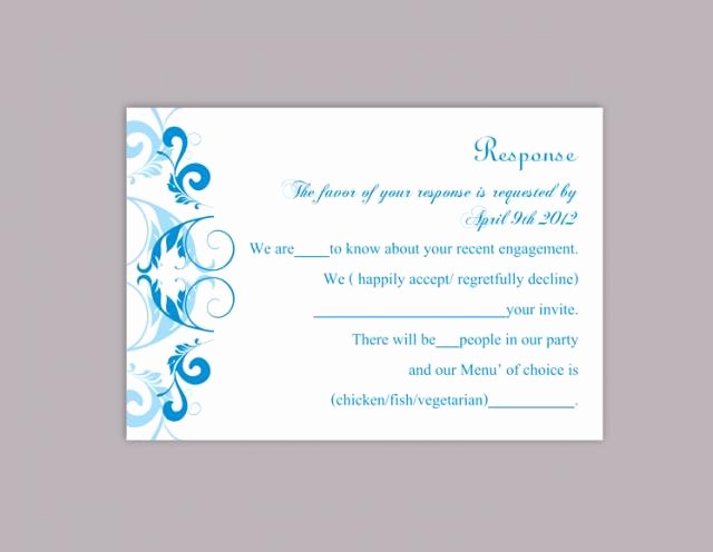 Rsvp Postcard Template Free Awesome Diy Wedding Rsvp Template Editable Word File Instant