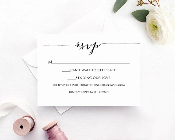 Rsvp Postcard Template Free Best Of Rsvp Card Template Edit &amp; Print Instant Download Diy