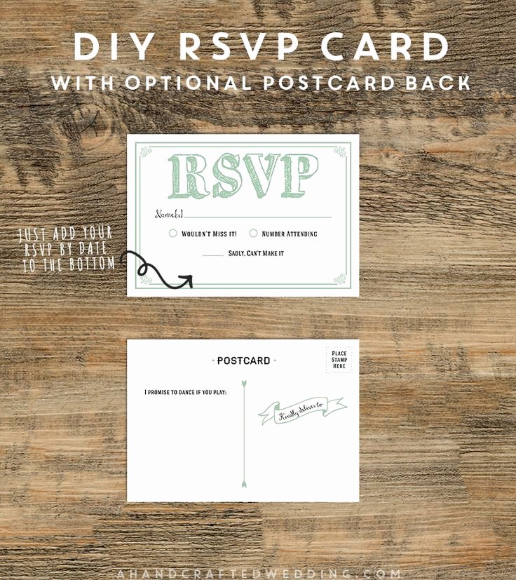 Rsvp Postcard Template Free Inspirational Diy Rsvp Postcard Template