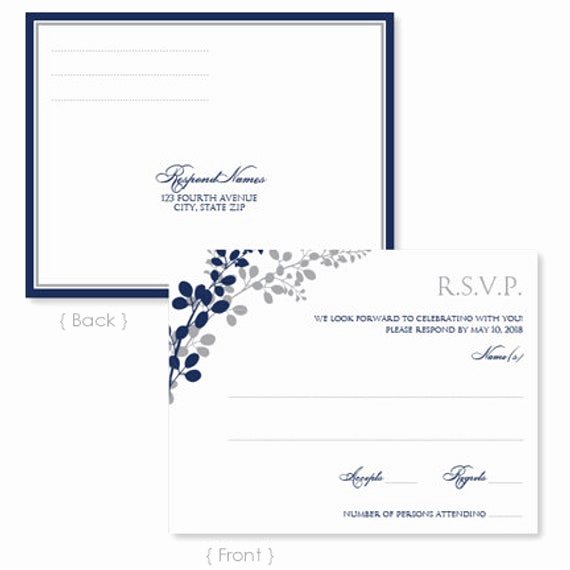 Rsvp Postcard Template Free Luxury Wedding Rsvp Postcard Template Instant Download by