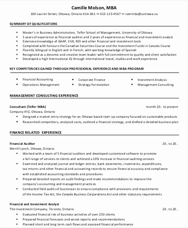 Rutgers Business School Resume Template Elegant 25 Finance Resumes In Pdf