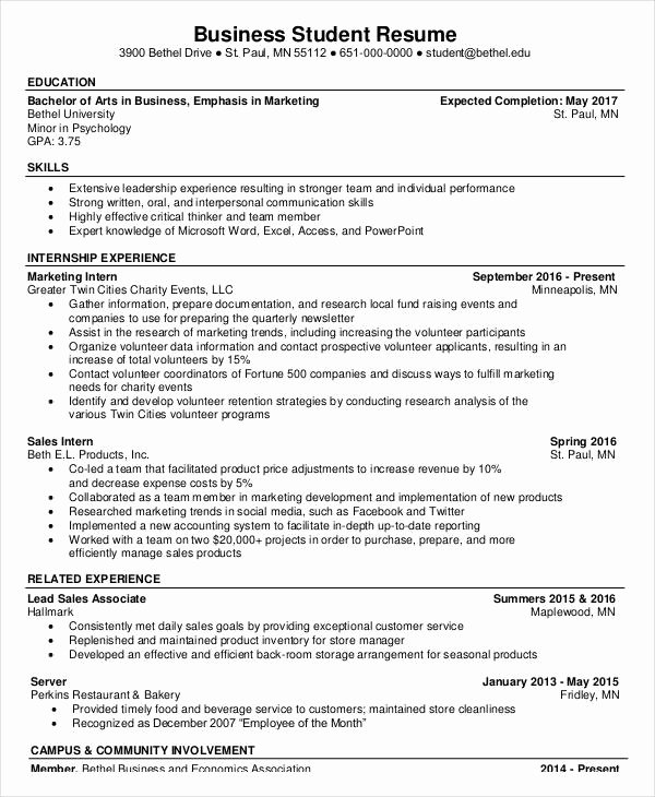 Rutgers Business School Resume Template Inspirational 20 Basic Business Resume Templates Pdf Doc