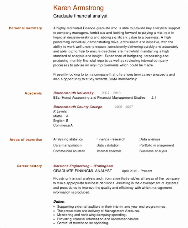 Rutgers Business School Resume Template Inspirational 25 Finance Resumes In Pdf