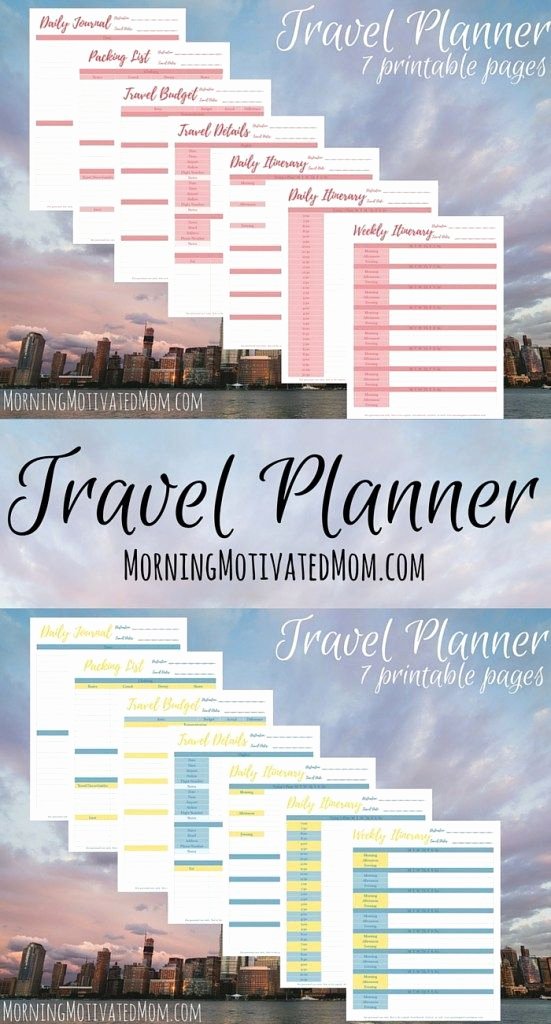 Rv Journal Template Beautiful Travel Planner Printables