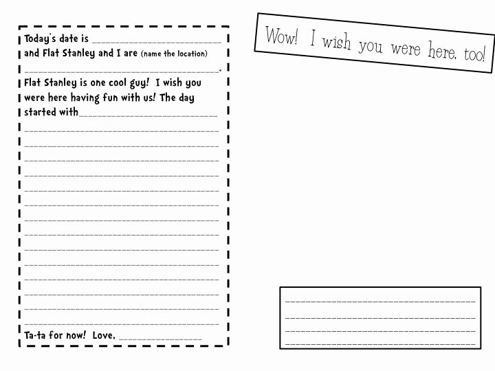 Rv Journal Template Inspirational Flat Stanley Template