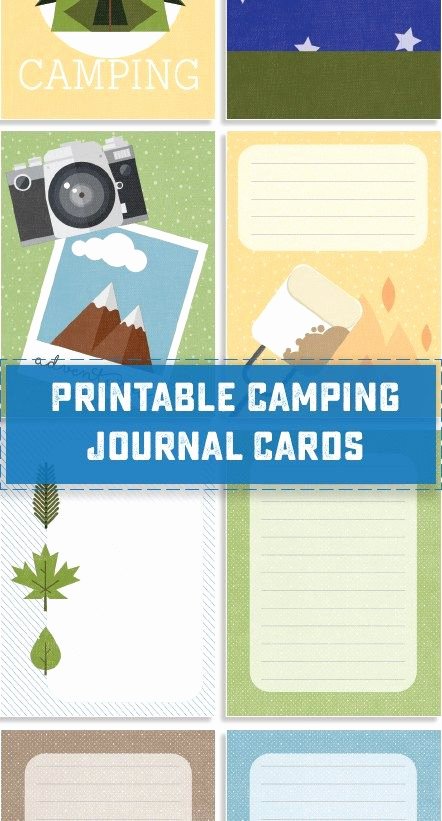 Rv Journal Template Unique Printable Camping Journal Cards