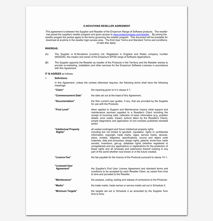 Saas Reseller Agreement Template Inspirational Saas Reseller Agreement Template