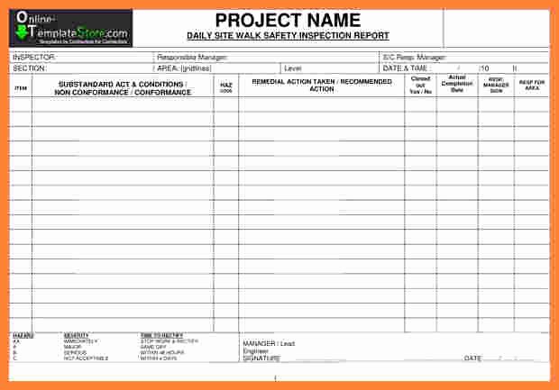 Safety Audit Report Sample Elegant 9 Construction Inspection Report Template