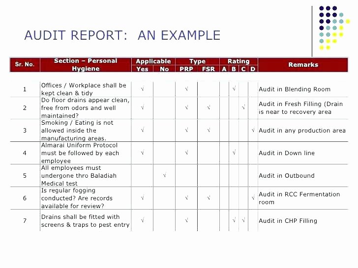 Safety Audit Report Sample Unique Example Safety Audit Report – Internal Audit Report