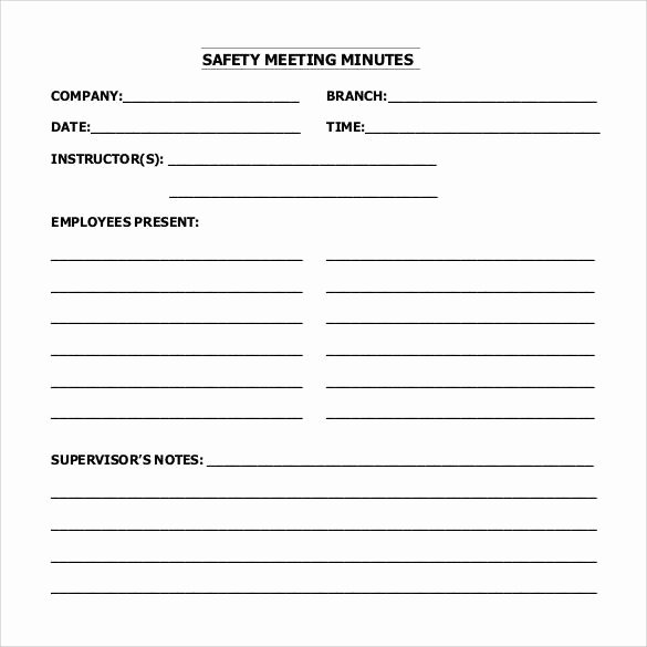 Safety Meeting Minutes Template Beautiful 44 Sample Meeting Minutes Template Google Docs Apple