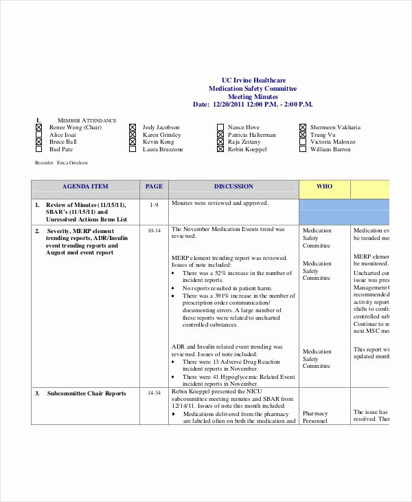 Safety Meeting Minutes Template Elegant Safety Meeting Minutes Template 12 Free Sample Example