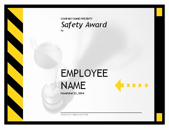 Safety Training Certificate Template Fresh 23 Best Safety Award Plaques Images On Pinterest