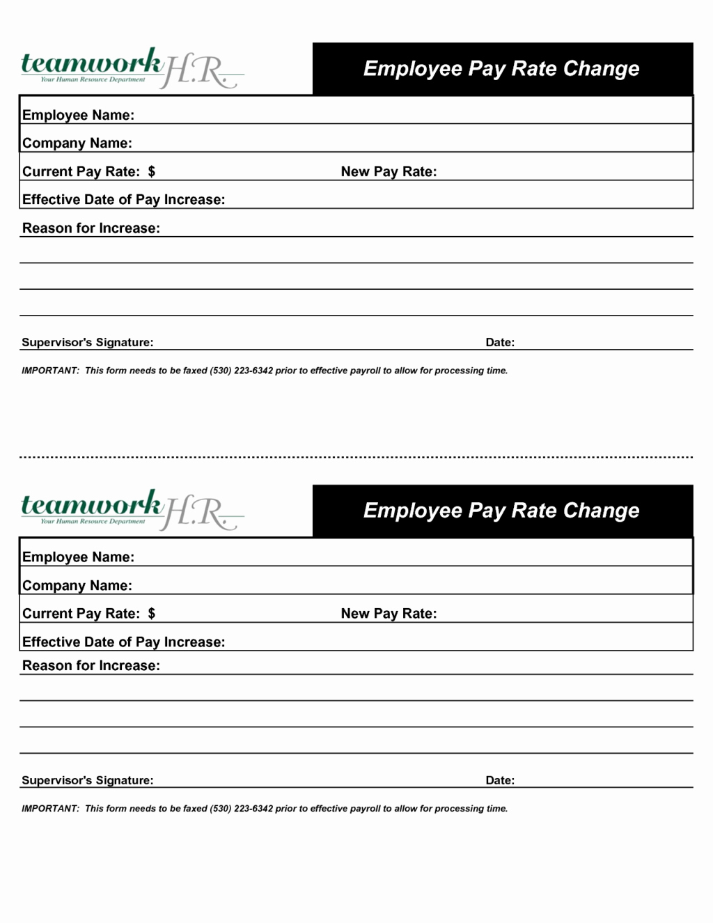 Salary Change form Fresh Inspirational Employee Pay Rate Change Increase form