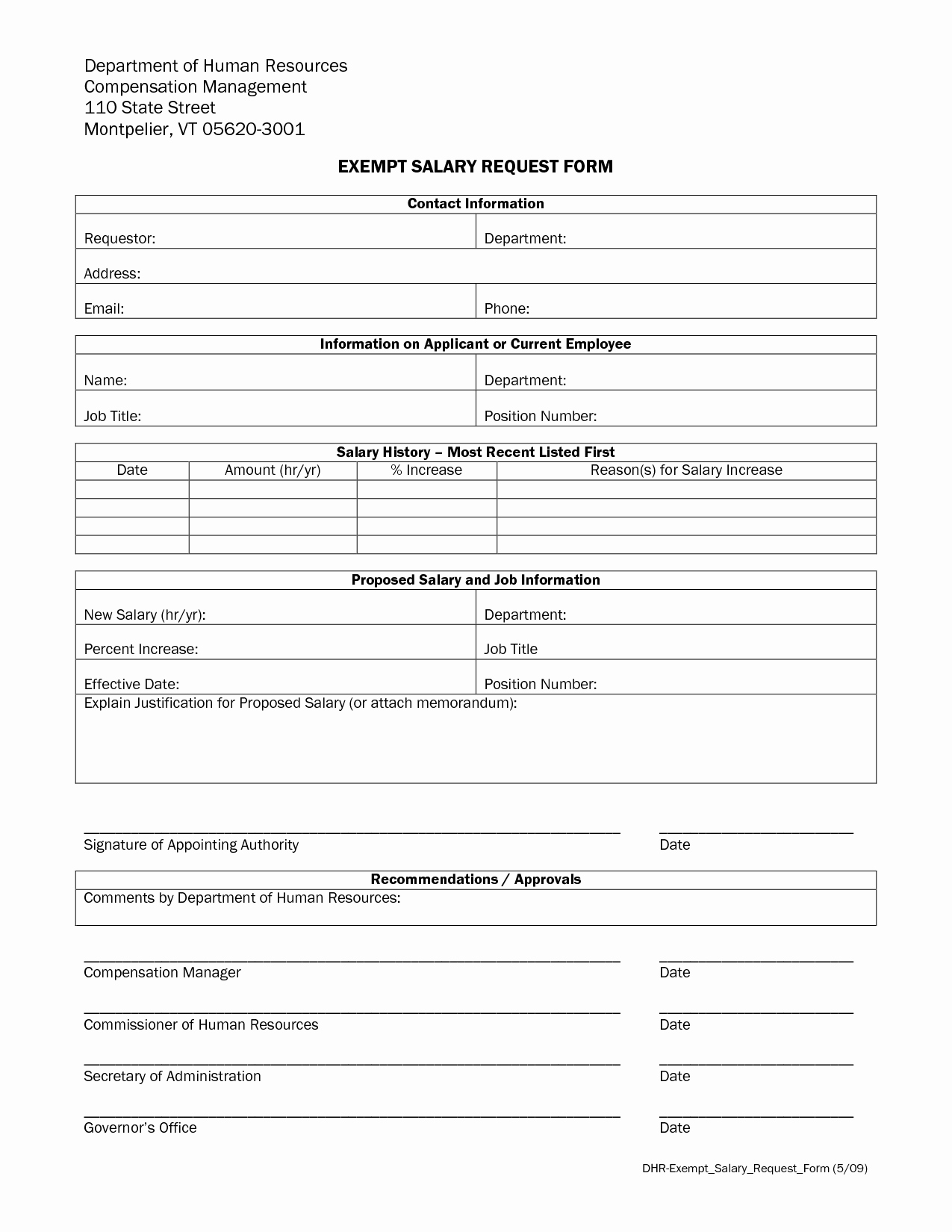 Salary Change form Inspirational Salary Increase Letter Sample Pdf