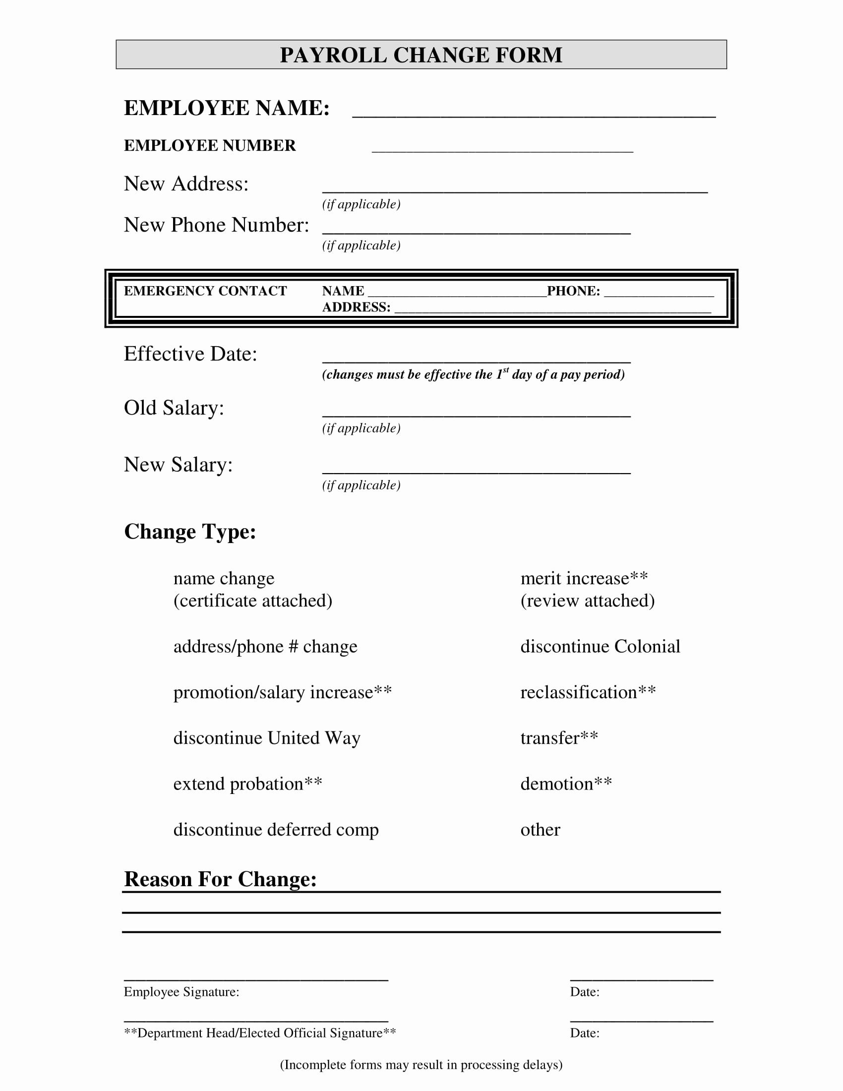 Salary Change form Lovely 4 Employee Pay Increase forms Word Pdf