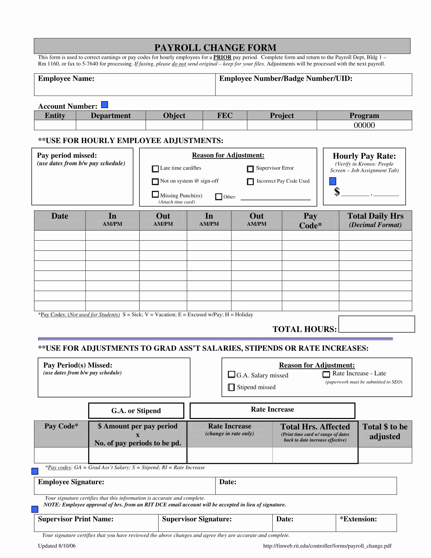 Salary Change form New 4 Employee Pay Increase forms Word Pdf