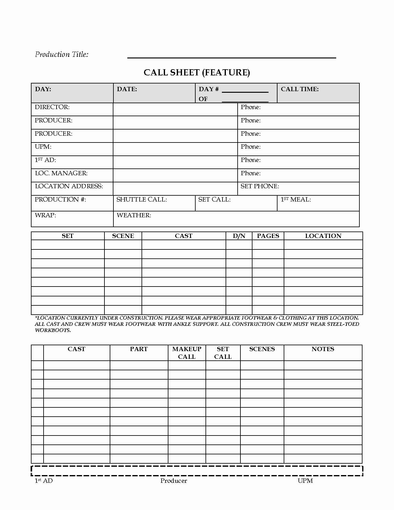 Sales Call Sheet Template Free Beautiful Call Sheet Template 23 Free Word Pdf Documents Download