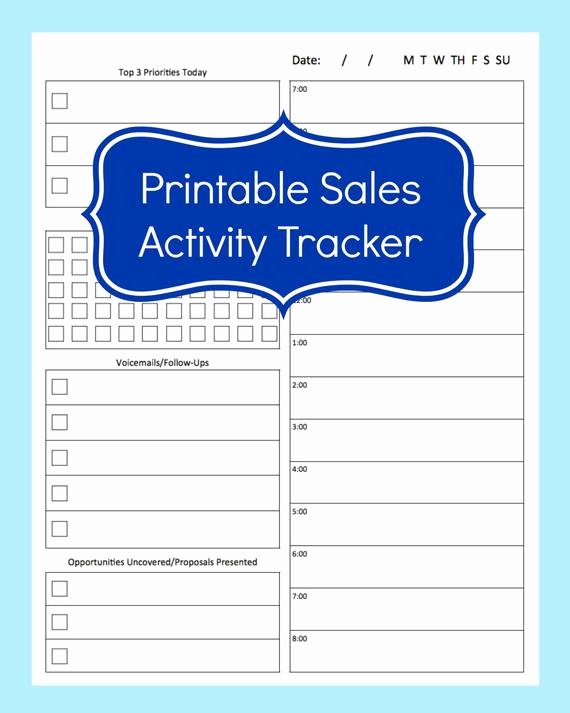 Sales Call Sheet Template Free Best Of Sales Activity Tracker Daily Planner Cold Call Tracker