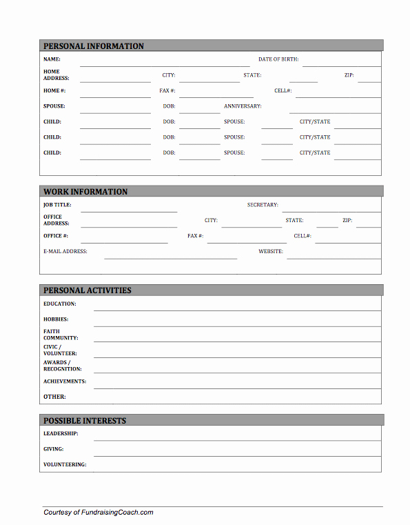 Sales Customer Profile Template Fresh Sample Prospect Profile Worksheet