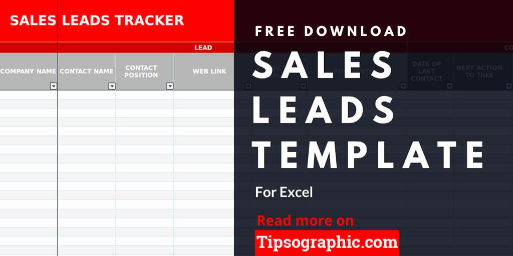 Sales Lead Sheet Template Awesome Sales Lead Template for Excel Free Download