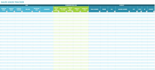 Sales Lead Sheet Template Inspirational Tracking Sales Leads Spreadsheet Tracking Spreadshee