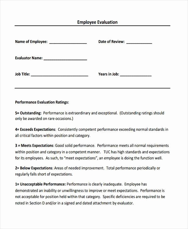 Sales Performance Appraisal form Beautiful 8 Sales Evaluation form Samples Free Sample Example