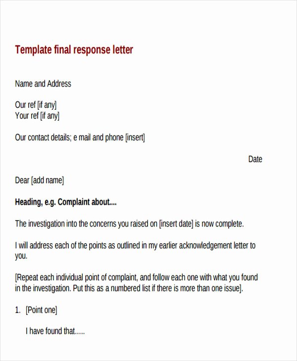 Sample Answer to Complaint Fresh 32 Plaint Letter formats Doc Pdf