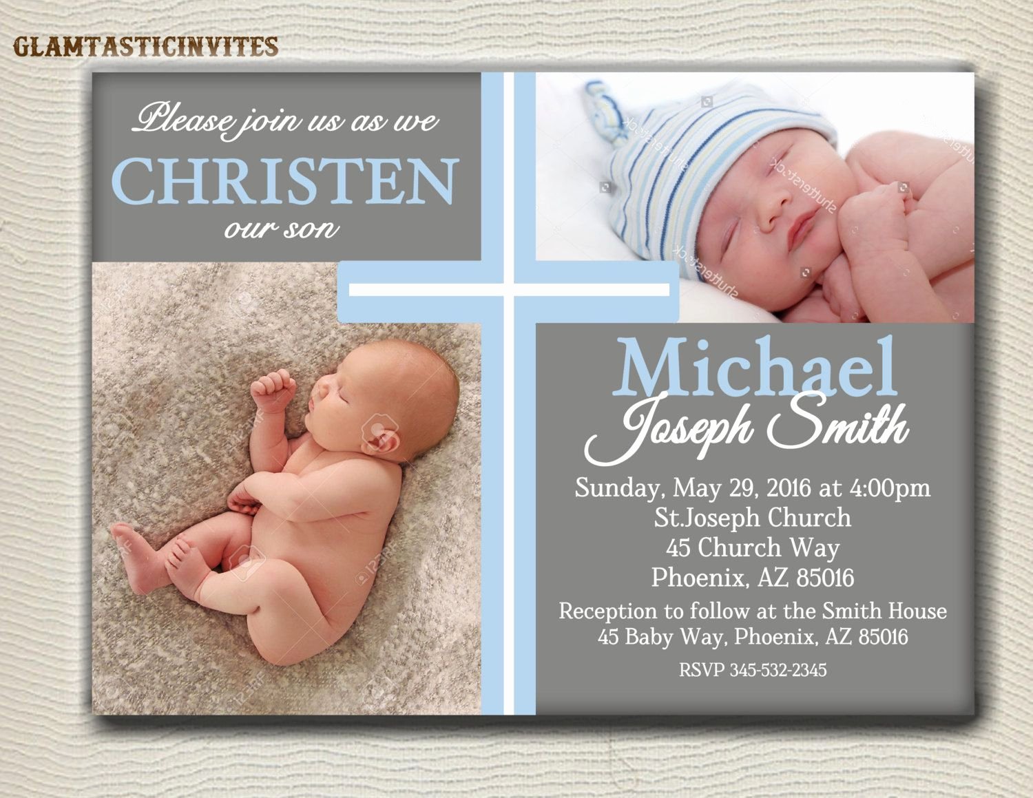 Sample Baptismal Invitations Beautiful Boy Baptism Invitations Background